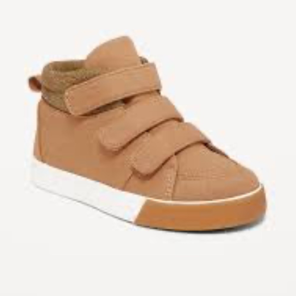 Canvas High-Top Secure-Strap Sneakers for Toddlers
